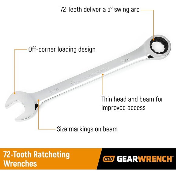 NEW GearWrench 12PT Ratchet 1/2" 9016D - Picture 2 of 10